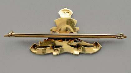 Royal Artillery WW1 15 Carat Gold & Enamel Regimental Sweetheart Bar Brooch